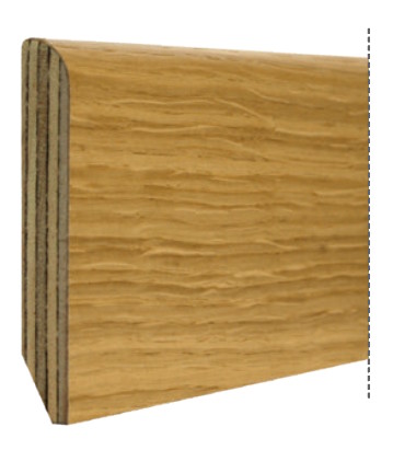 Battiscopa BC: Becco Civetta Impiallacciato solo colore bianco, ral 9010 e rovere naturale