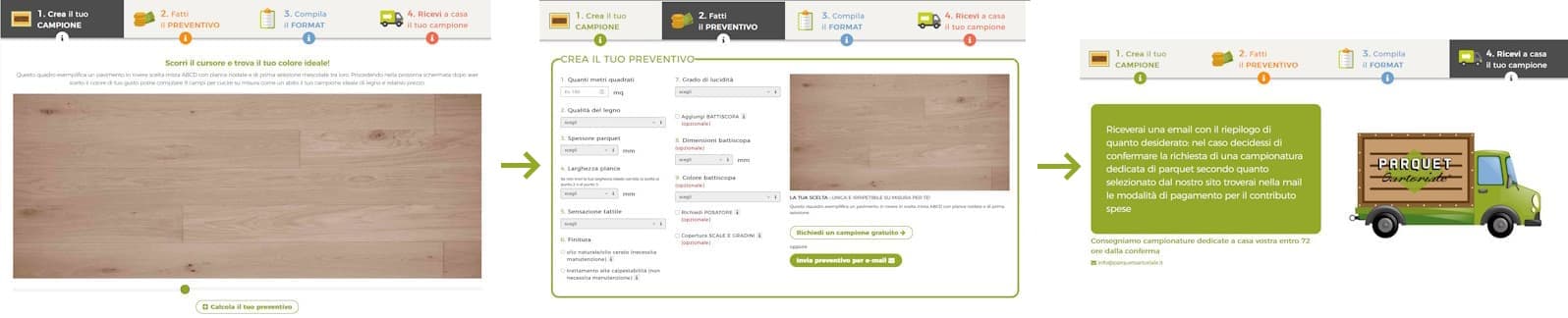 Configuratore preventivo parquet online